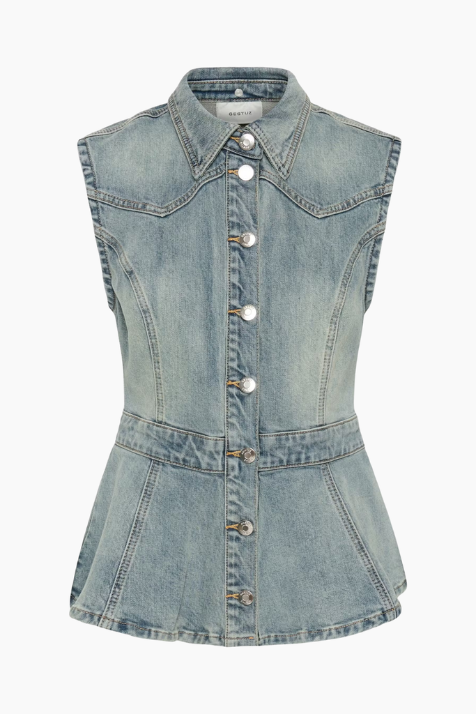 GZnoma SL Shirt - Vintage Mid Blue Wash - Gestuz