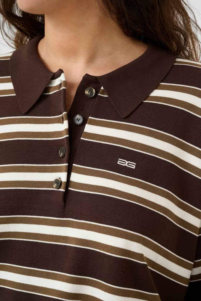 GZpaige Polo Pullover - Molé/Dark Beech/Egret - Gestuz