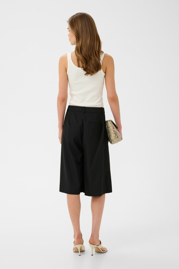 GZpaula HW Wide Shorts - Black - Gestuz