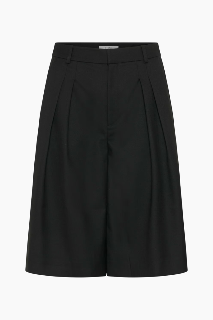 GZpaula HW Wide Shorts - Black - Gestuz
