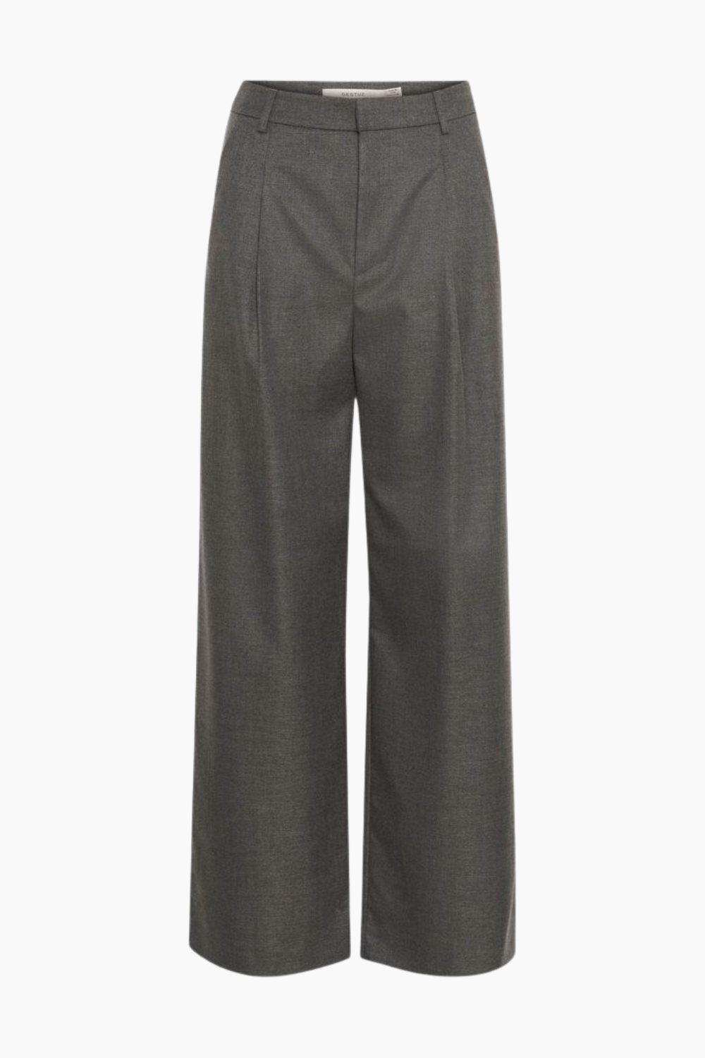 GZpaula MW Wide Pants - Dark Grey Melange - Gestuz