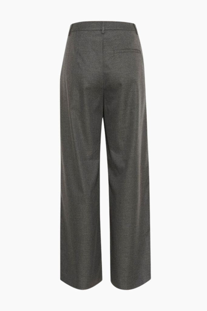 GZpaula MW Wide Pants - Dark Grey Melange - Gestuz