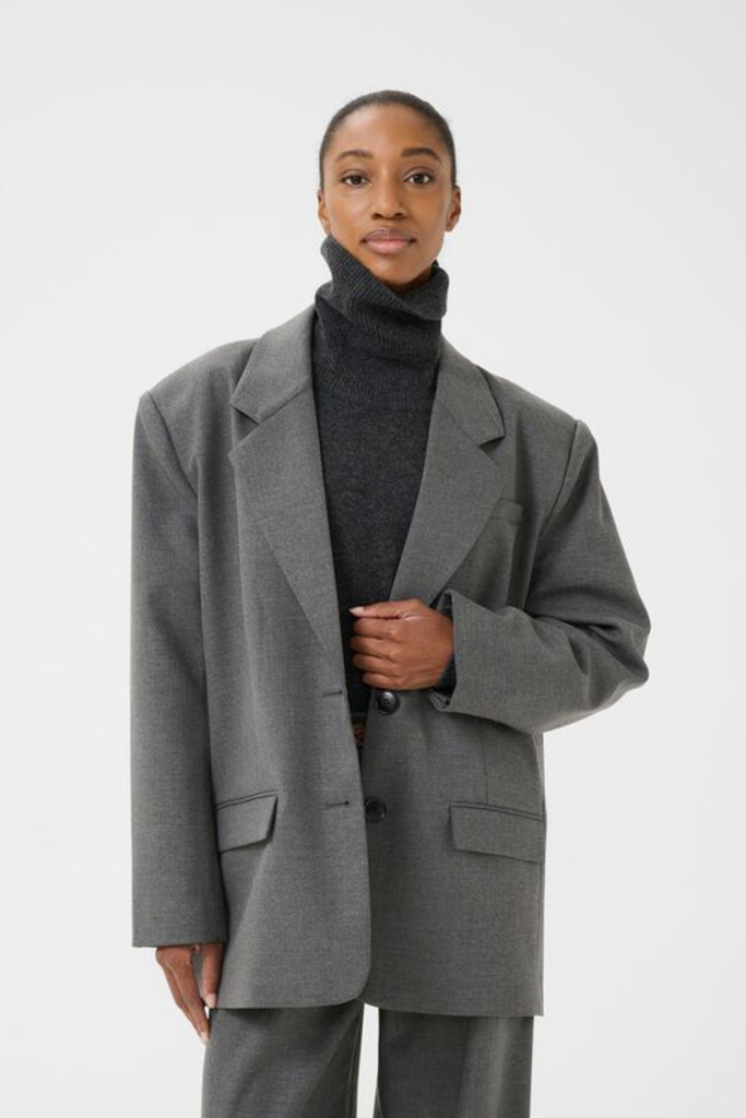 GZpaula OZ Blazer NOOS - Dark Grey Melange - Gestuz