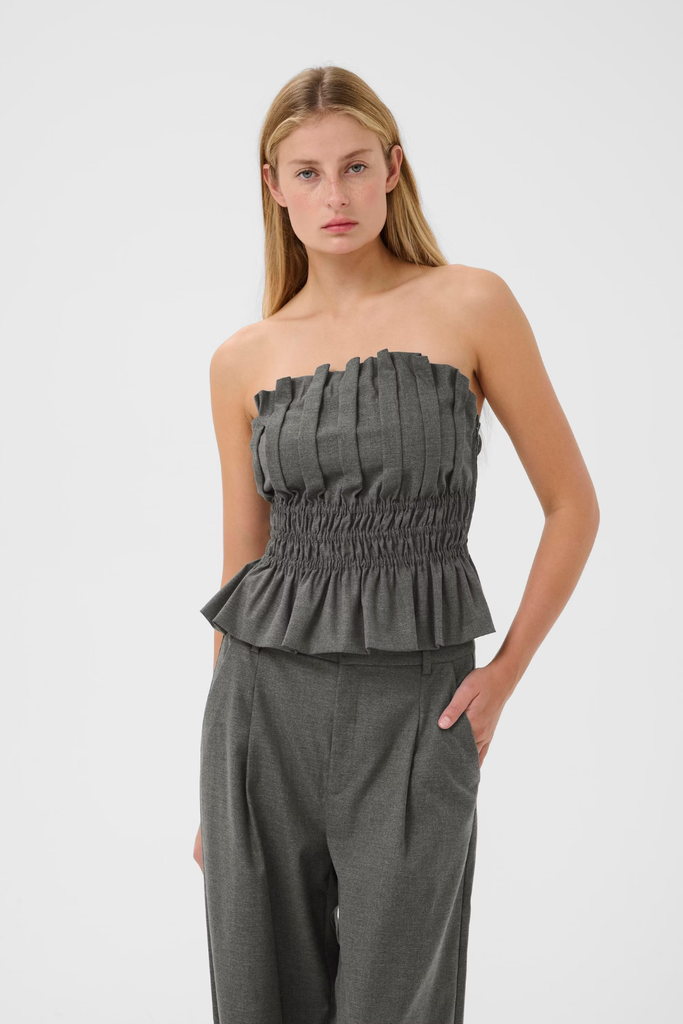 GZpauline Corset - Dark Grey Melange - Gestuz