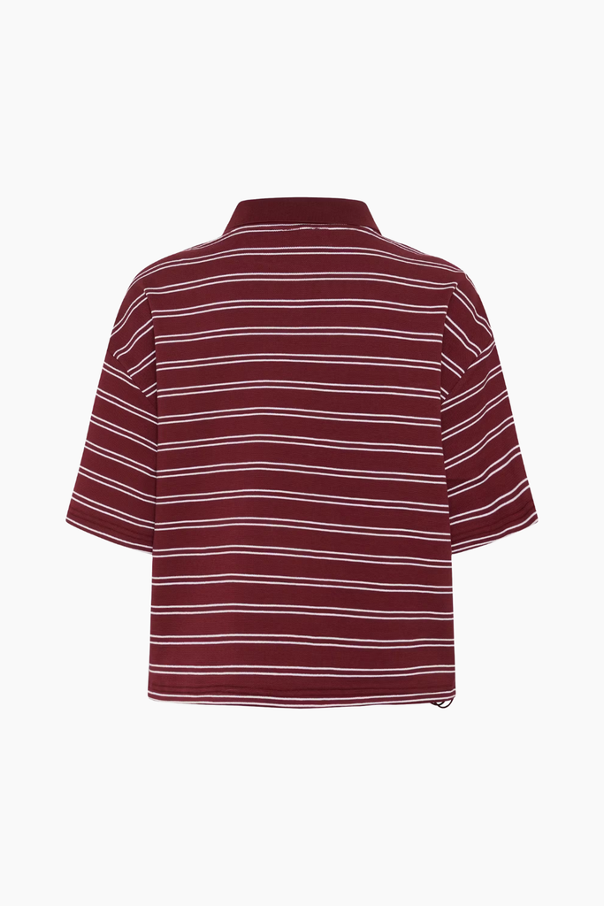 GZpilova Polo Tee - Cabernet Striped - Gestuz