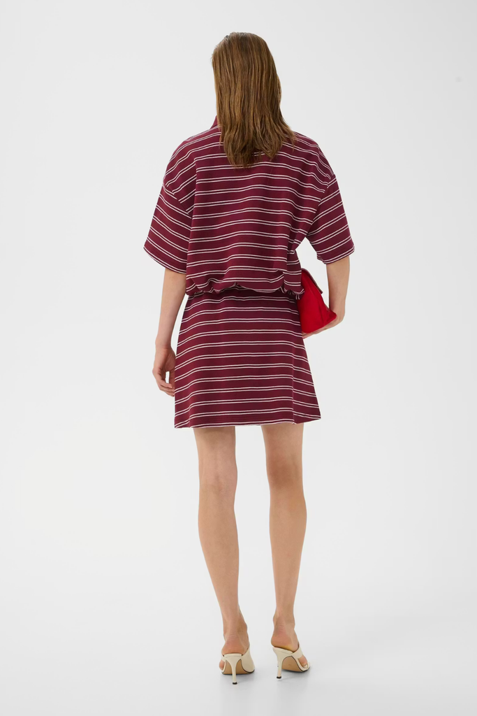 GZpilova Skirt - Cabernet Striped - Gestuz