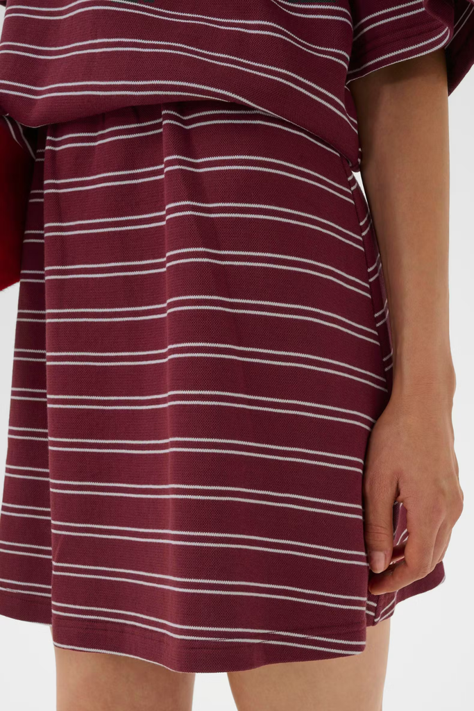 GZpilova Skirt - Cabernet Striped - Gestuz