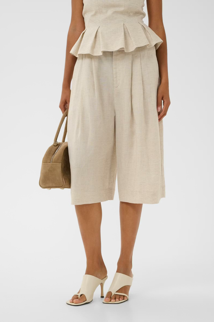 GZriava MW Shorts - Light Sand Melange/Nature - Gestuz