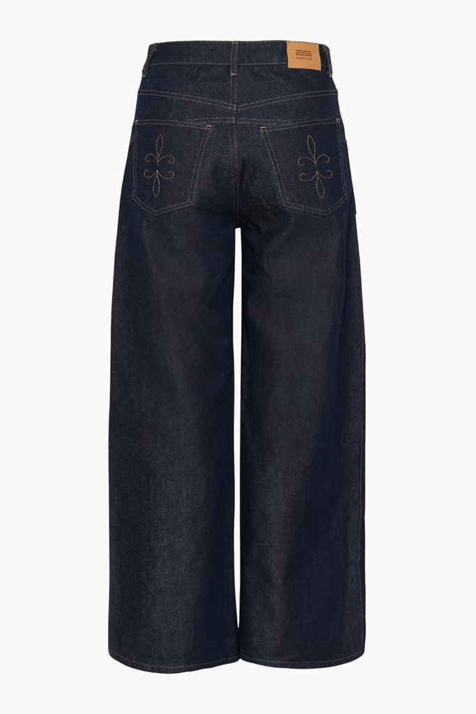 GZthenna HW Wide Jeans - Dark Blue Unwashed - Gestuz