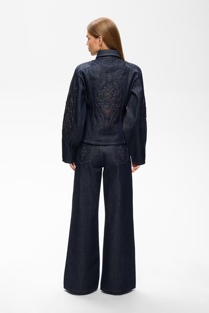 GZthenna Waisted Jacket - Dark Blue Unwashed - Gestuz
