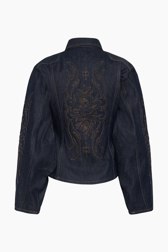 GZthenna Waisted Jacket - Dark Blue Unwashed - Gestuz