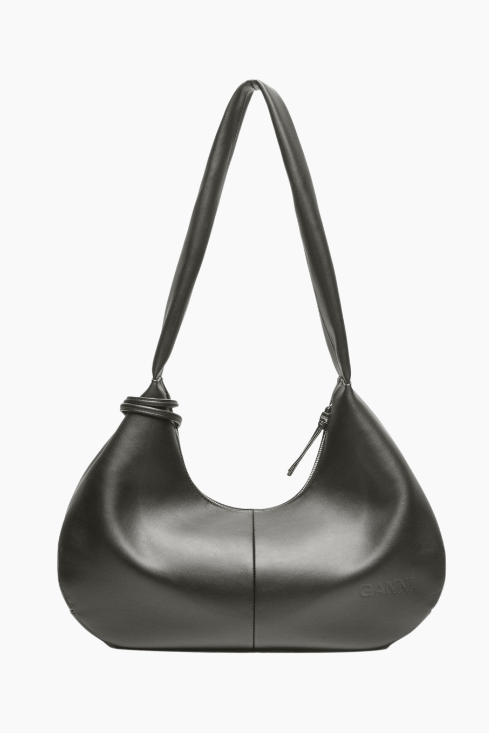 Ganni Bou Bag Hobo Medium - Black - GANNI - QNTS