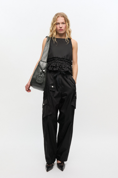 Ganni Bou Bag Hobo Medium A6865 - Steal Grey - GANNI