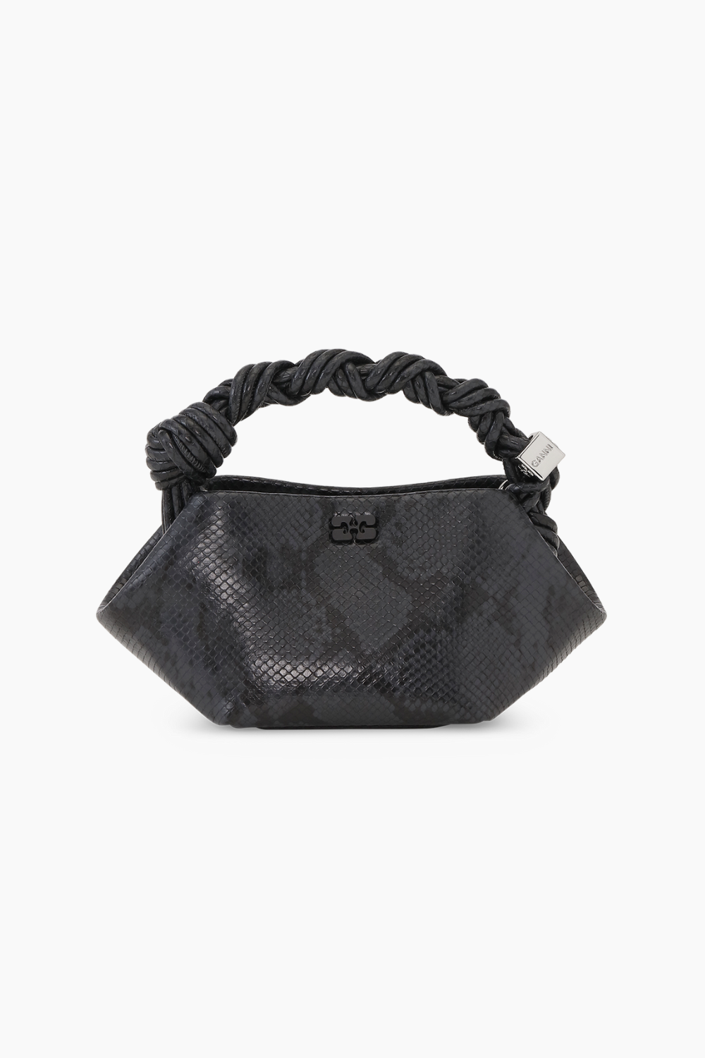 Ganni Bou Bag Mini Snake A7071 - Black Oyster - GANNI