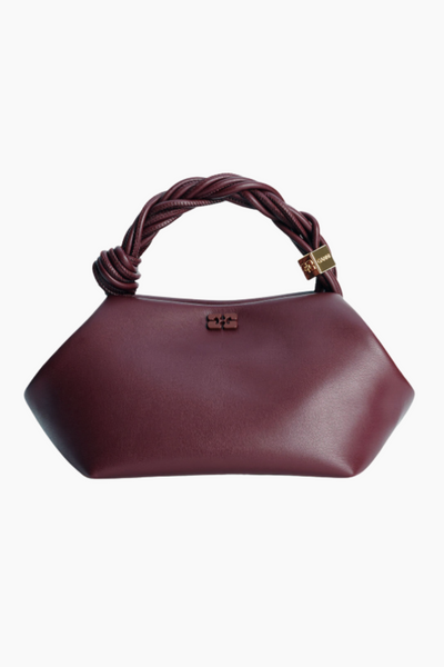 Ganni Bou Bag Small A5313 - Burgundy - GANNI