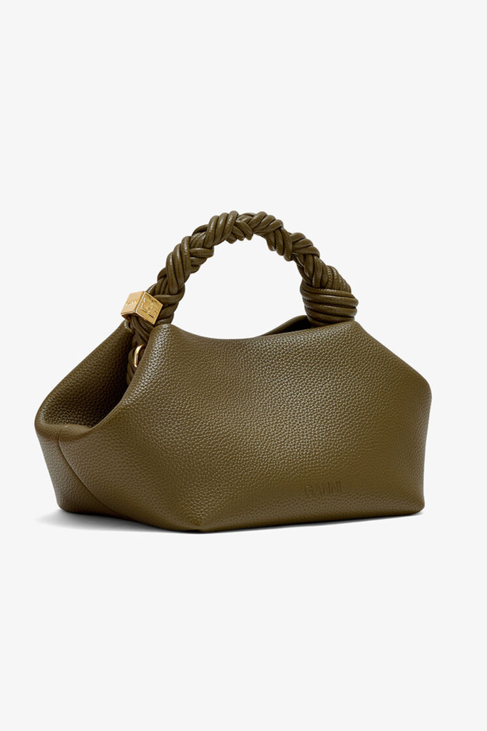 Ganni Bou Bag Small Grained C2100011 - Military Olive - GANNI