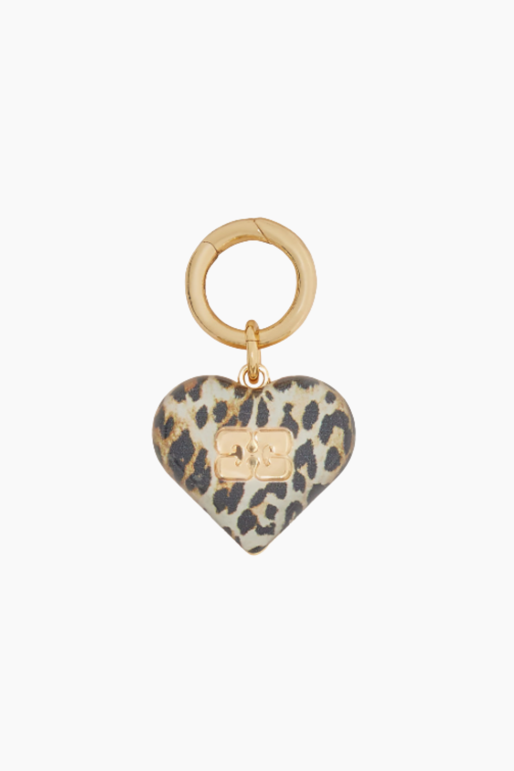 Ganni Bou Heart Charm A7185 - Leopard - GANNI