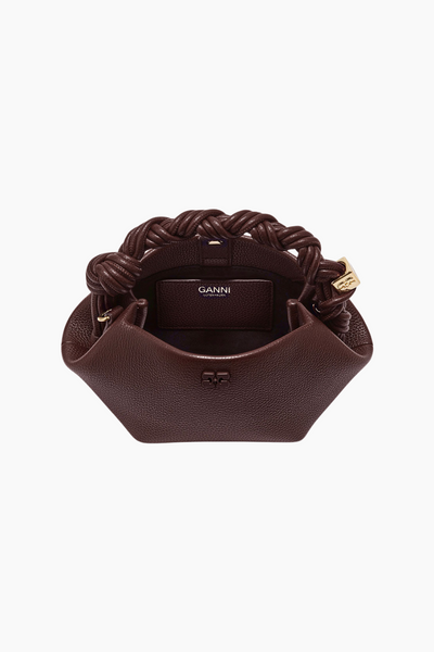 Ganni Bou Bag Mini Grained A7275 - Chicory Coffee - GANNI-1