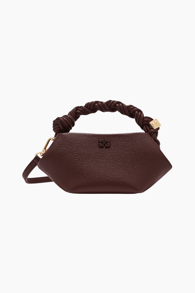Ganni Bou Bag Mini Grained A7275 - Chicory Coffee - GANNI