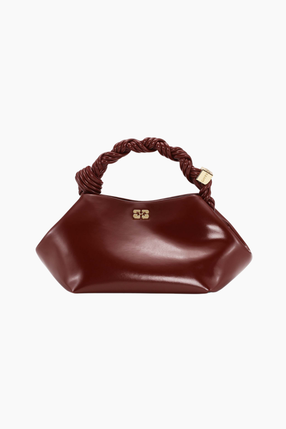 Ganni Bou Bag Small Patent Oleatex A6496 - Burgundy - GANNI