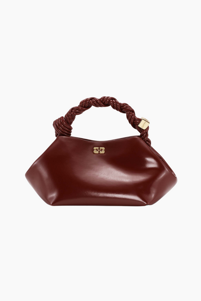 Ganni Bou Bag Small Patent Oleatex A6496 - Burgundy - GANNI