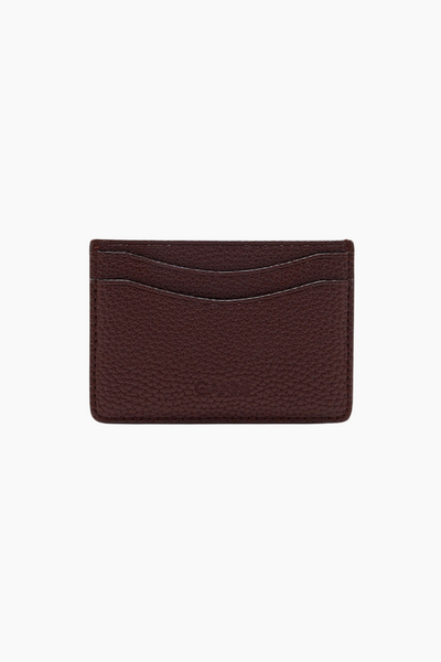 Ganni Card Holder Grained A7276 - Chicory Coffee - GANNI-3