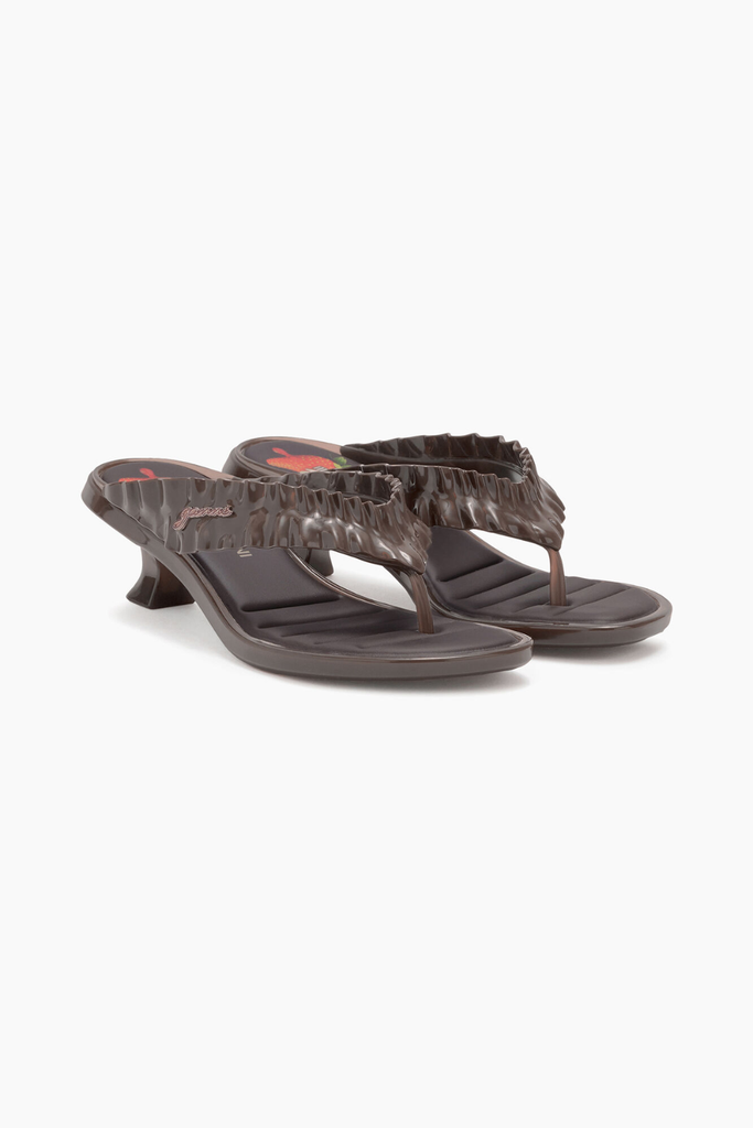 Ganni x Melissa Thong Kitten Heel D1020028 - Demitasse - GANNI