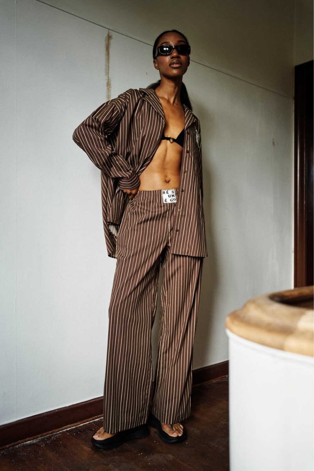 GigiRS Pant - Brown Stripe - Résumé