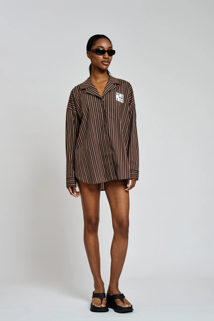 GigiRS Shirt - Brown Stripe - Résumé