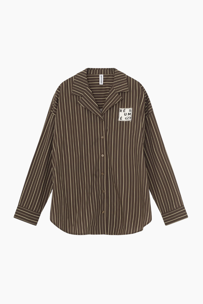 GigiRS Shirt - Brown Stripe - Résumé