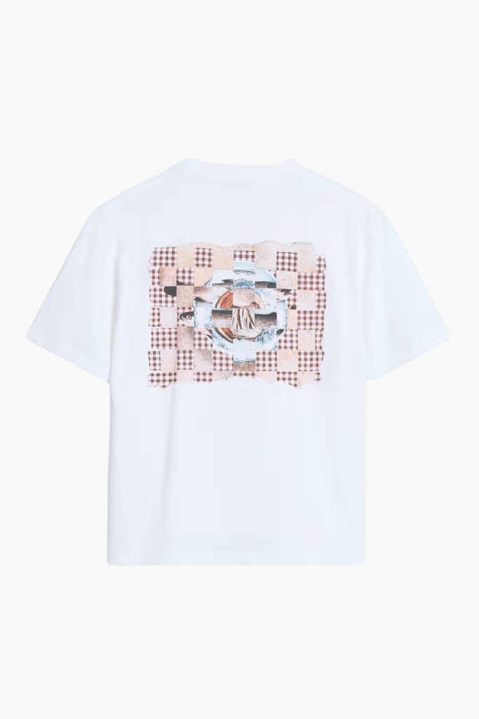 Gingham Tee - White - Holzweiler