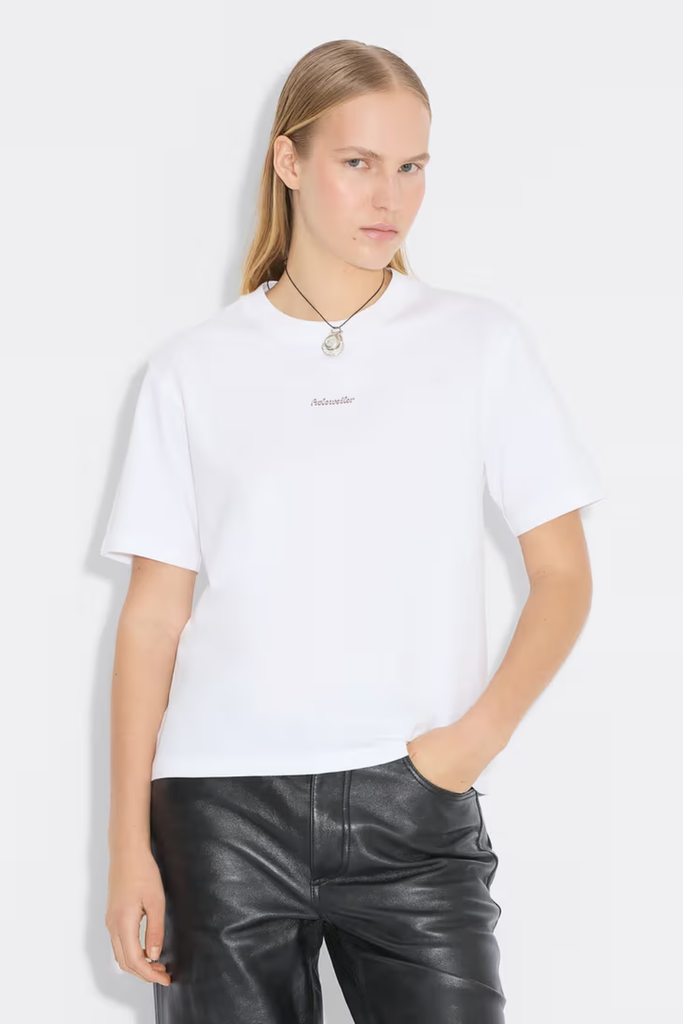 Gingham Tee - White - Holzweiler