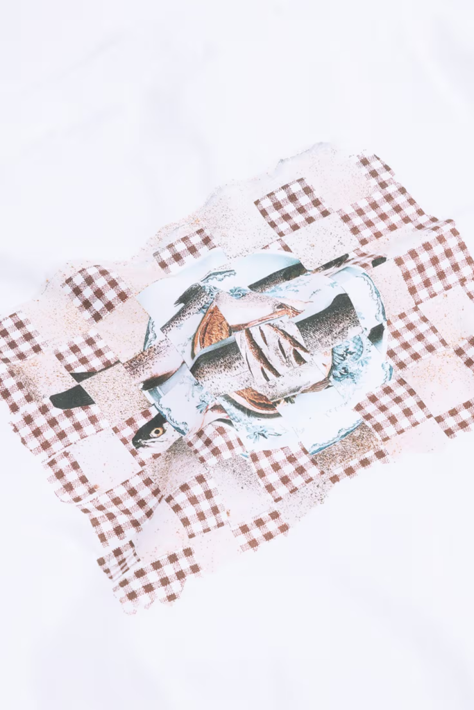 Gingham Tee - White - Holzweiler