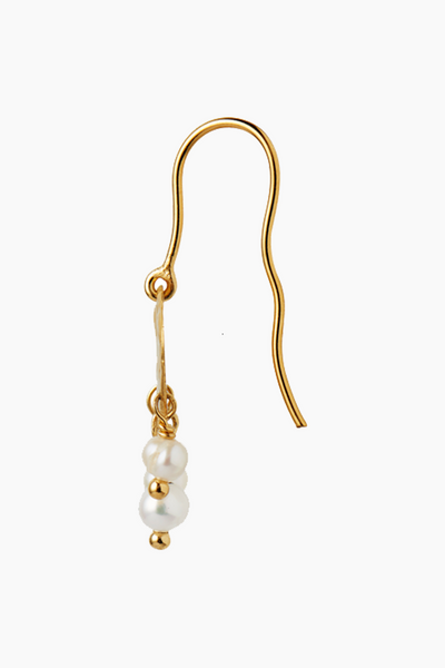 Big Gold Splash Earring - Elegant Pearls - Stine A
