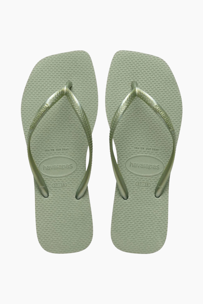 Havaianas Slim Square Flip Flops - Smoke Green - Havaianas