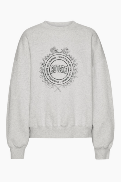 Heavy Sweat Crewneck - White Melange - Rotate