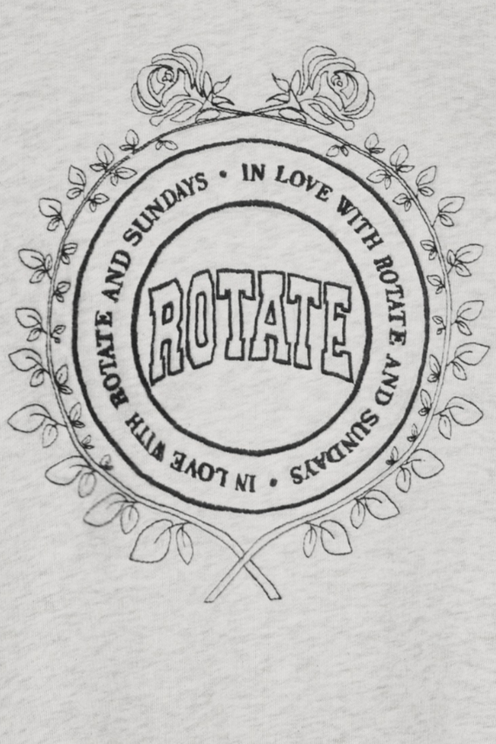 Heavy Sweat Crewneck - White Melange - Rotate