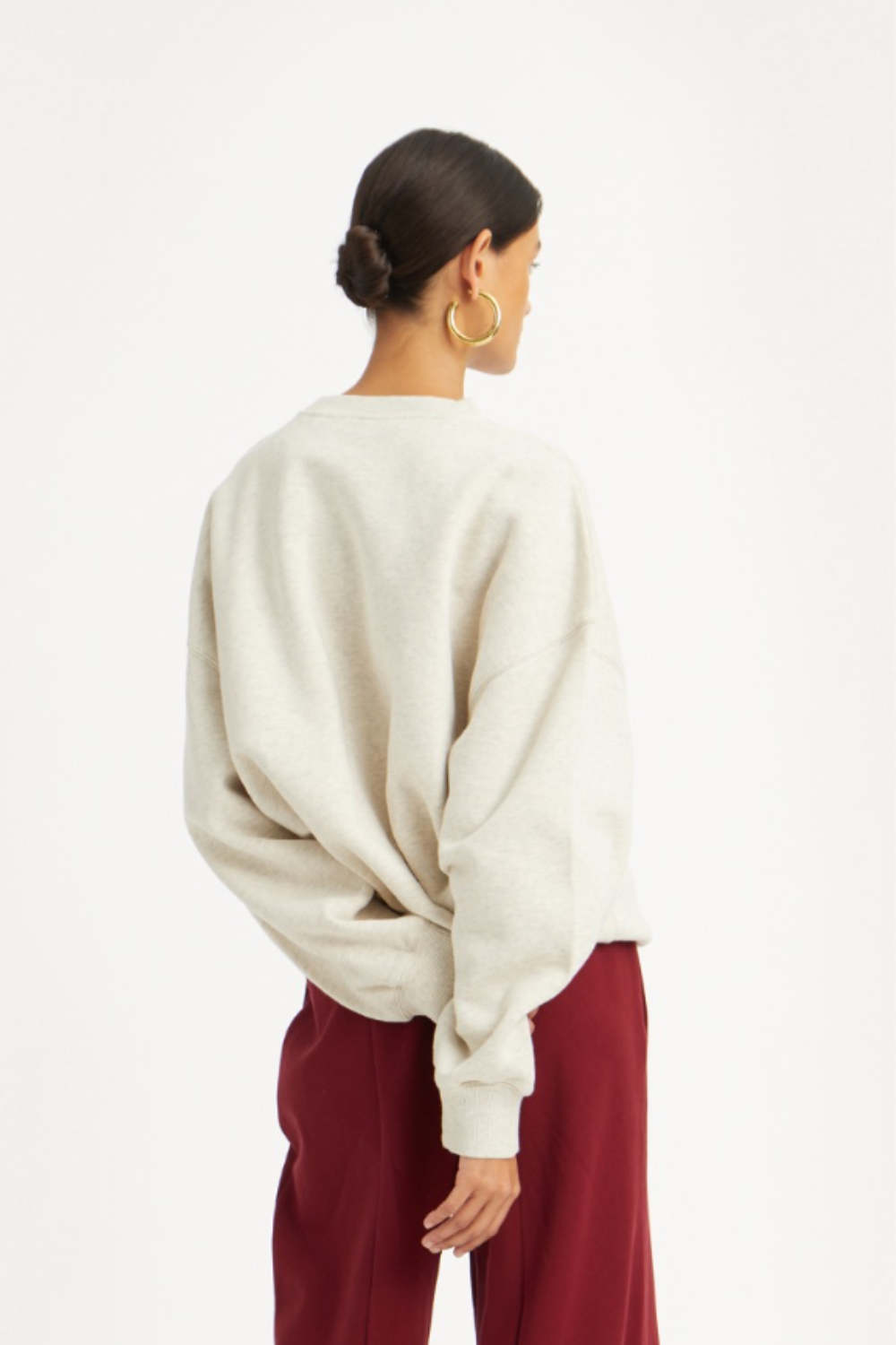 Heavy Sweat Crewneck - White Melange - Rotate