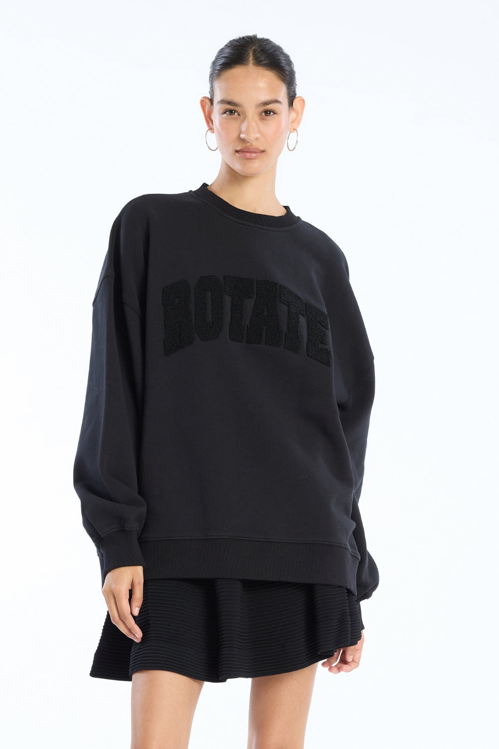 Heavy Sweat Crewneck 115316100 - Black - Rotate