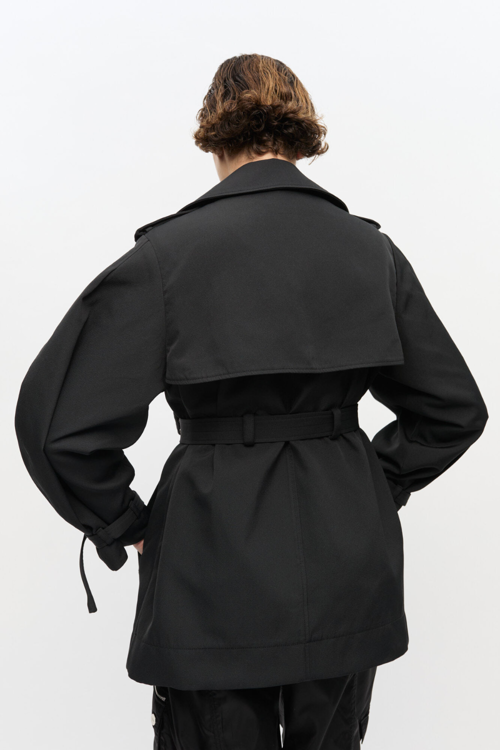 Heavy Twill Midi Trench Coat W0893 - Black - GANNI
