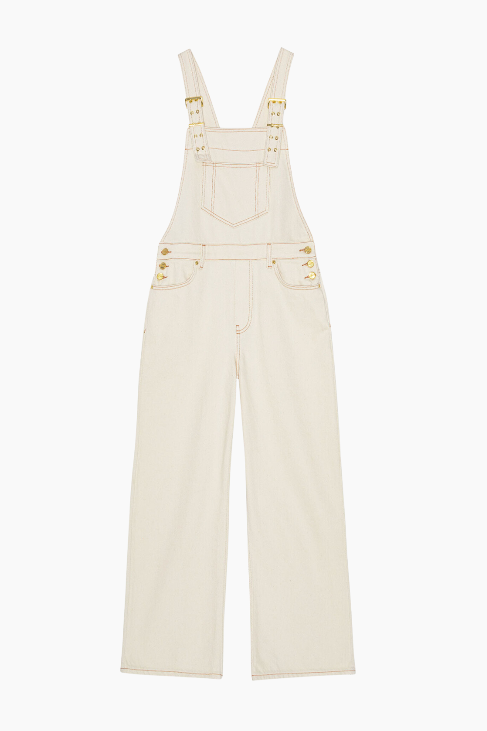 Heavy Denim Overalls J1430 - Egret - GANNI