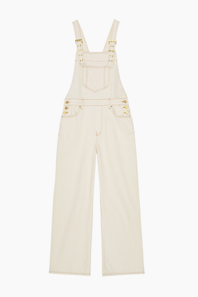 Heavy Denim Overalls J1430 - Egret - GANNI