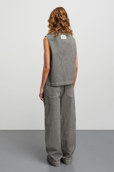 Hickory Punk Molly Vest - Black/White - Mads Nørgaard-2