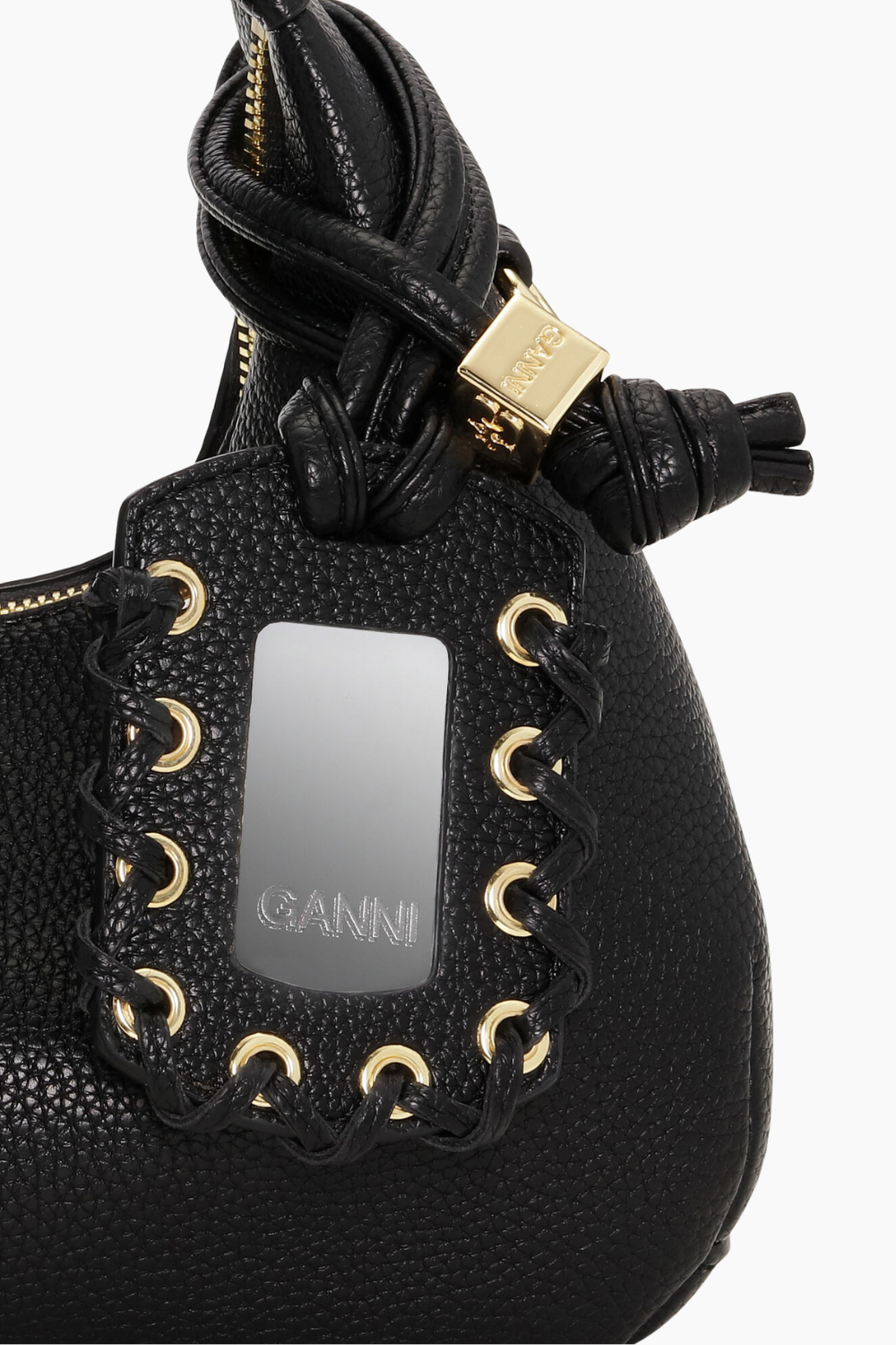 Hobo Mini Grained A6976 - Black - GANNI-3