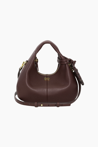 Hobo Mini Grained A7102 - Chicory Coffee - GANNI