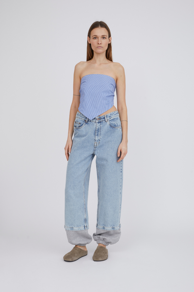 Holiday Wrap Top - Blue Stripe - H2O Fagerholt