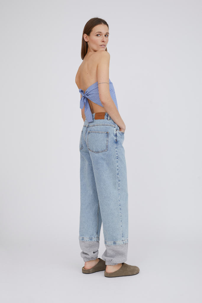 Holiday Wrap Top - Blue Stripe - H2O Fagerholt