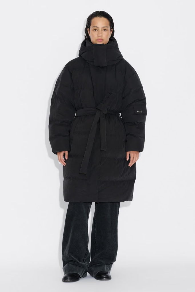 Steilia Brushed Down Coat - Black - Holzweiler