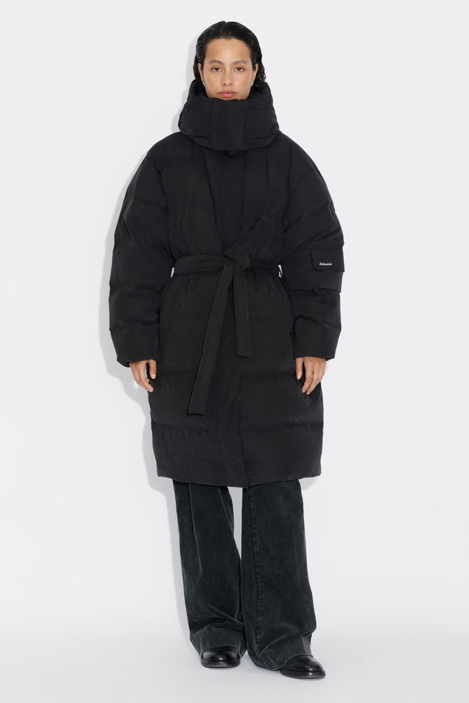Steilia Brushed Down Coat - Black - Holzweiler
