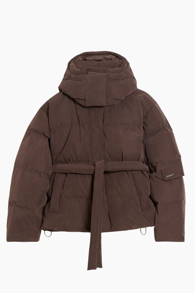 Steilia Brushed Down Jacket - Dk Brown - Holzweiler